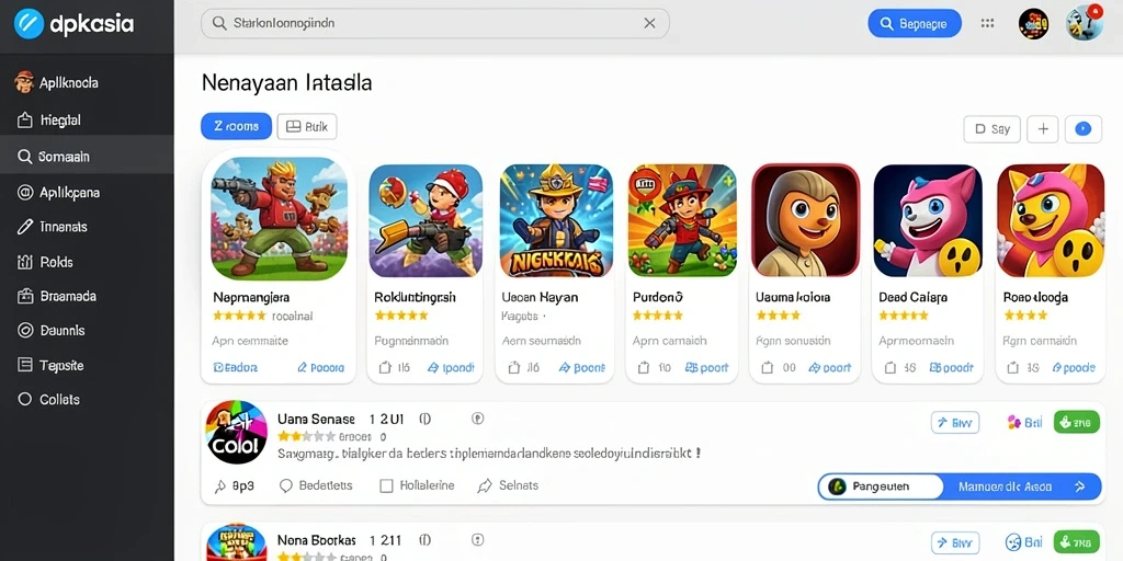 Pemandangan dunia permainan yang menakjubkan.