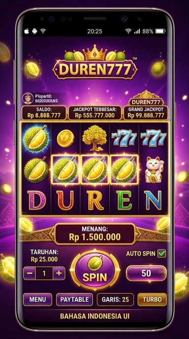 duren777 — layar beranda
